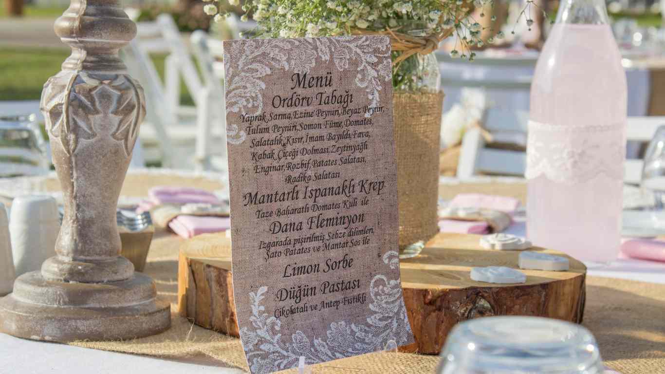 Tips for choosing a wedding menu
